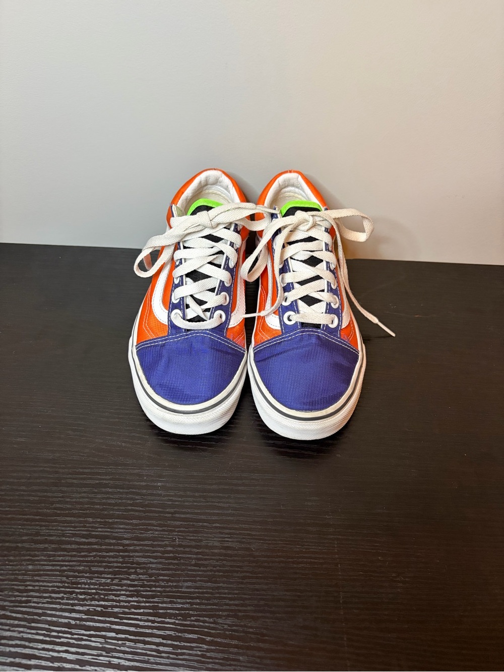 Vans Old Skool Orange, Blue & White Low-Top Sneakers - Picture 2 of 6